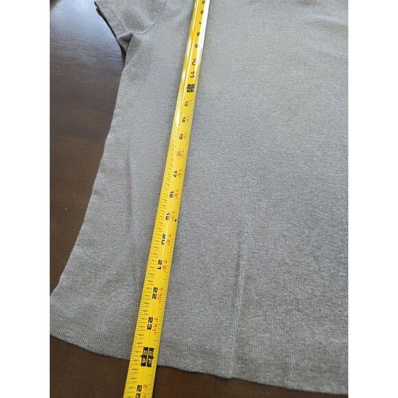 A New Day Ribbed Mock Neck Shirt Large Gray Short Sleeve Turtleneck - Picture 3 of 4